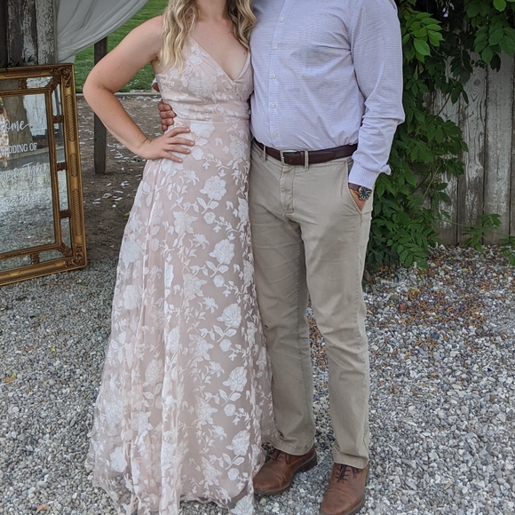 Lulus Everlasting romance blush floral Maxi dress - Picture 5 of 6